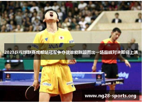 2023乒乓球联赛成都站冠军争夺战谁能脱颖而出一场巅峰对决即将上演